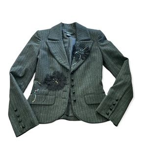 Arden B. Beautiful Blazer Size 0, Pinstripe Grey